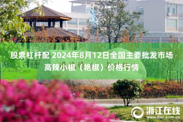 股票杠杆配 2024年8月12日全国主要批发市场高辣小椒（艳椒）价格行情