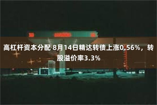 高杠杆资本分配 8月14日精达转债上涨0.56%，转股溢价率3.3%