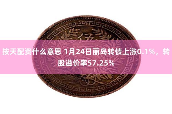 按天配资什么意思 1月24日丽岛转债上涨0.1%，转股溢价率57.25%